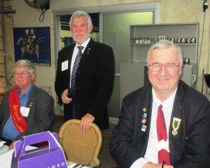 Distric Governor Erwins visit to Fremantle Rotary with President Bob Coventry and Kym Passmore